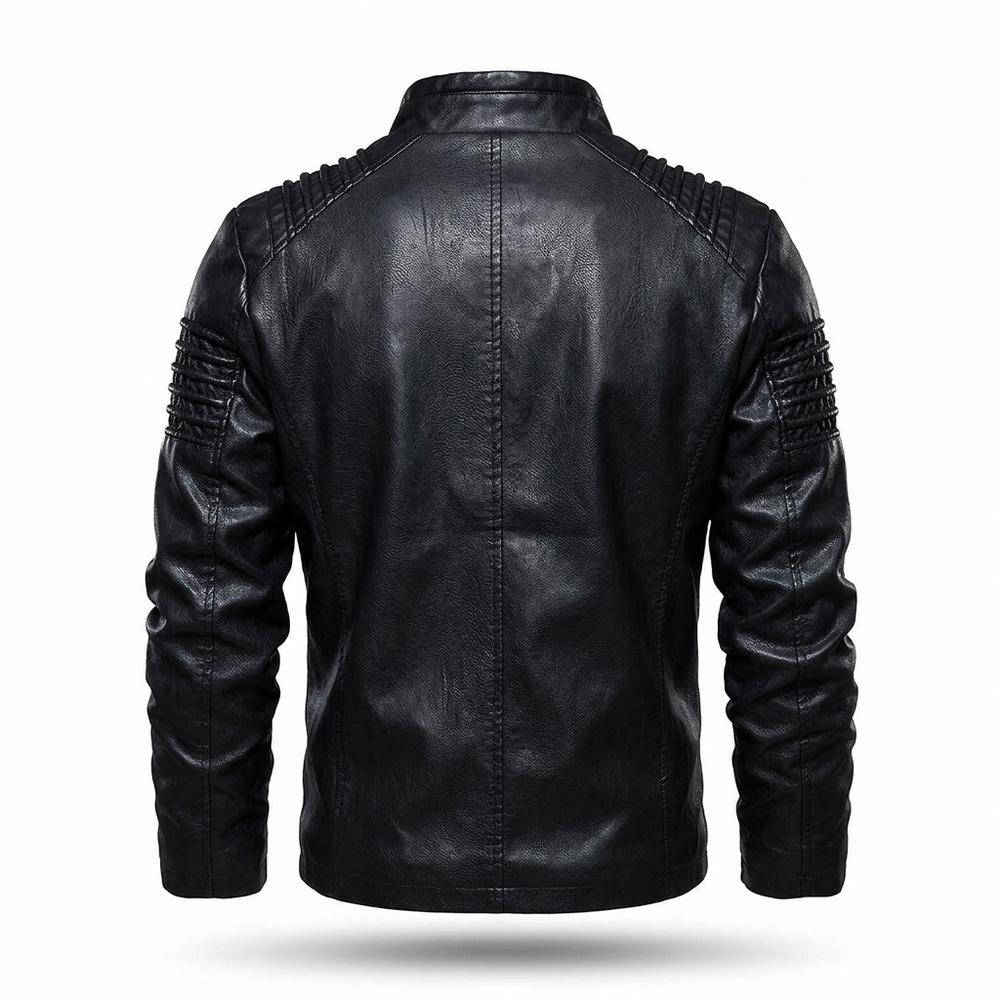 Gentleman Code - Mezad | Gefüttert Strukturiert Lederjacke Herren
