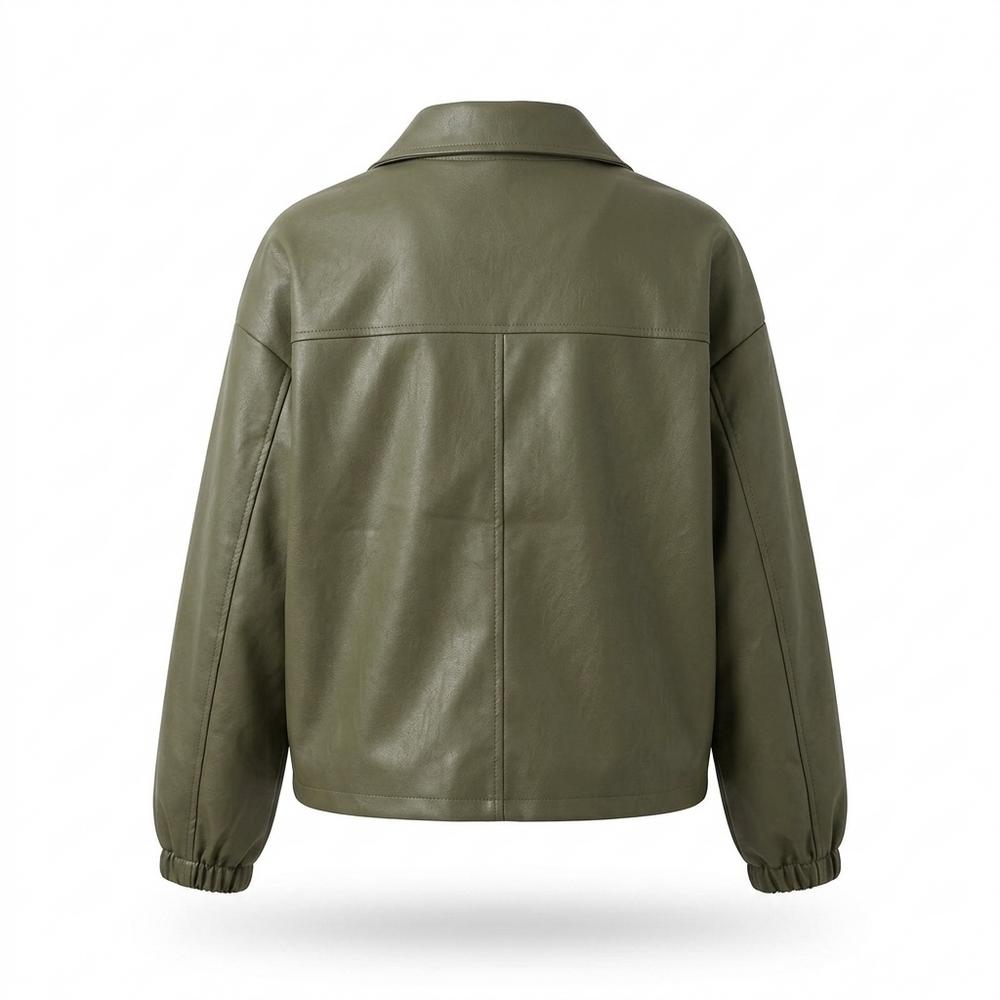 Gentleman Code - Nihil | Kurze Kastige Lederjacke Damen
