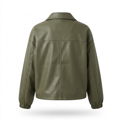 Gentleman Code - Nihil | Kurze Kastige Lederjacke Damen