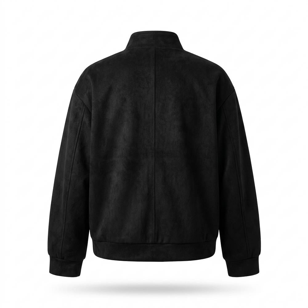 Gentleman Code - Sepil | Reißverschluss Velourartig Wildleder-Jacke Damen
