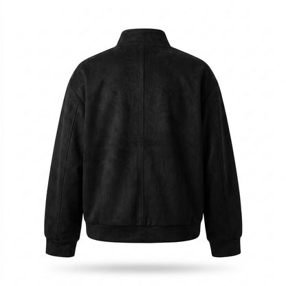 Gentleman Code - Sepil | Reißverschluss Velourartig Wildleder-Jacke Damen