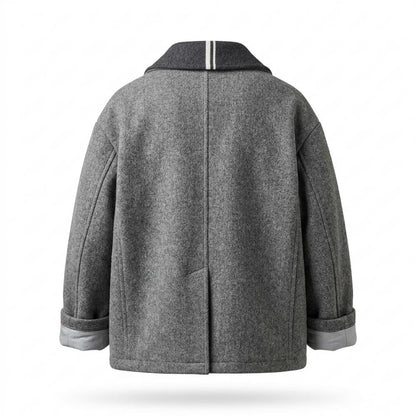Gentleman Code - Auhek | Zweireihiger Woll Mantel Herren