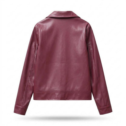 Gentleman Code - Nuhas | Glatt Gefüttert Lederjacke Unisex