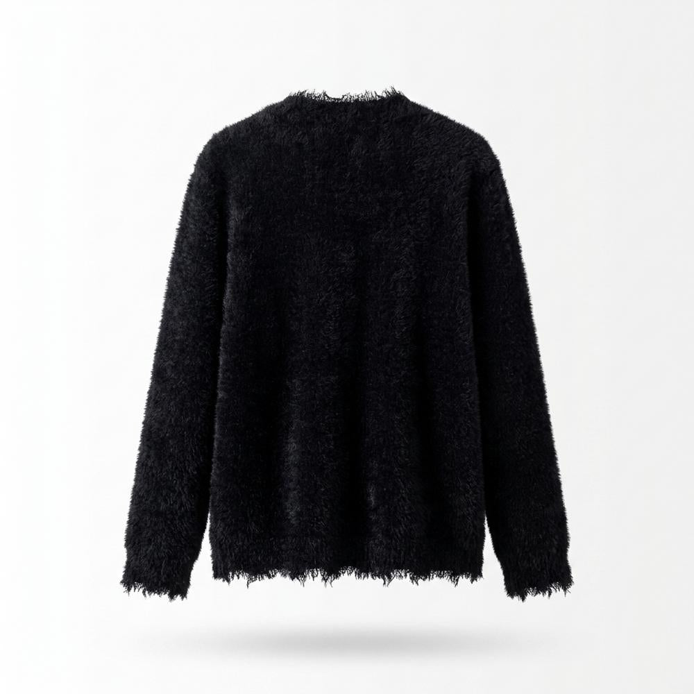 Gentleman Code - Vepol | Flauschig Geknöpft Cardigan Damen