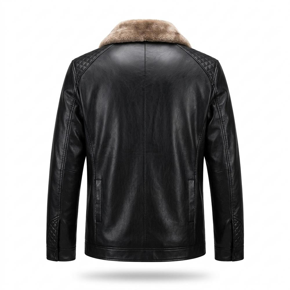 Gentleman Code - Vilit | Gefüttert Warm Lederjacke Herren