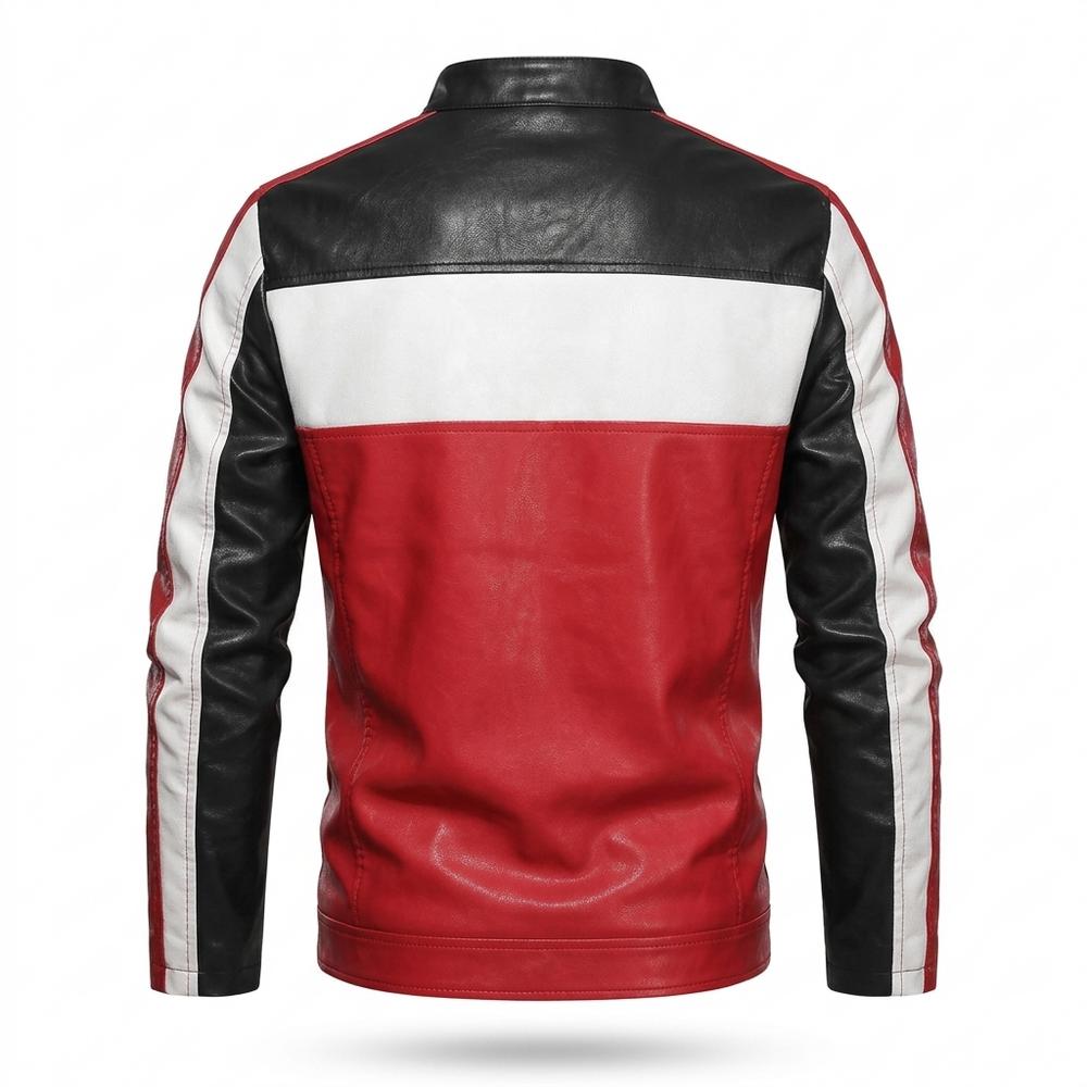 Gentleman Code - Sanal | Mehrfarbig Gesteppt Lederjacke Herren