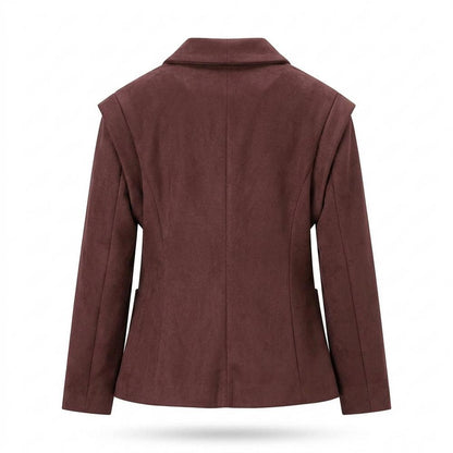 Gentleman Code - Kufis | Tailliert Gefüttert Wildleder-Jacke Damen