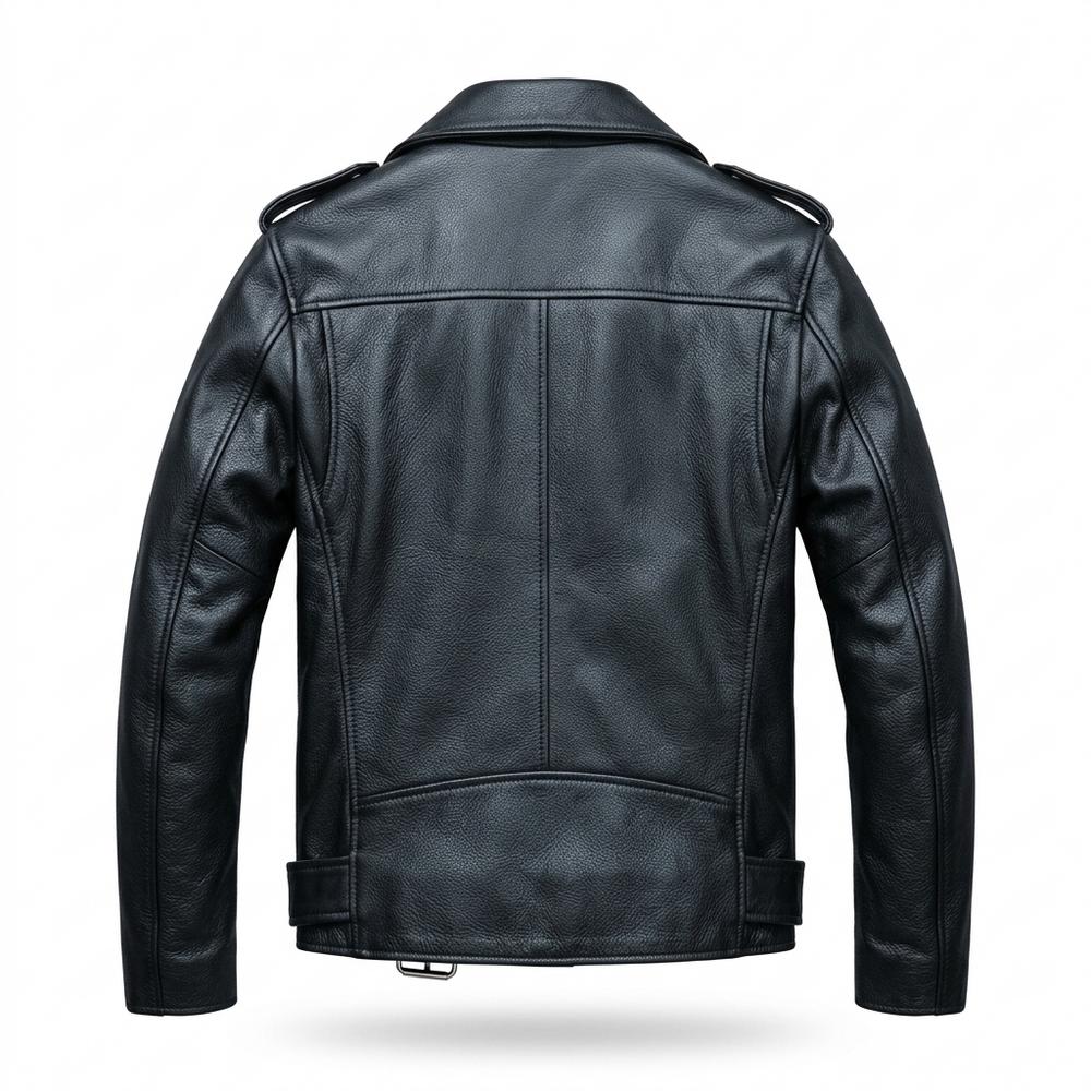 Gentleman Code - Renun | Asymmetrisch Gegürtelt Lederjacke Herren