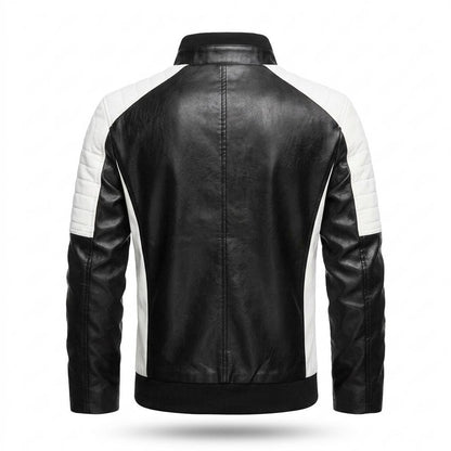 Gentleman Code - Nesin | Gesteppt Zweifarbig Lederjacke Herren