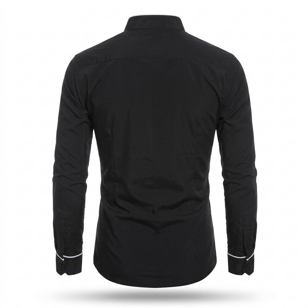 Gentleman Code - Eavis | Tailliert Gepaspelt Lederjacke Herren