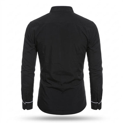 Gentleman Code - Eavis | Tailliert Gepaspelt Lederjacke Herren