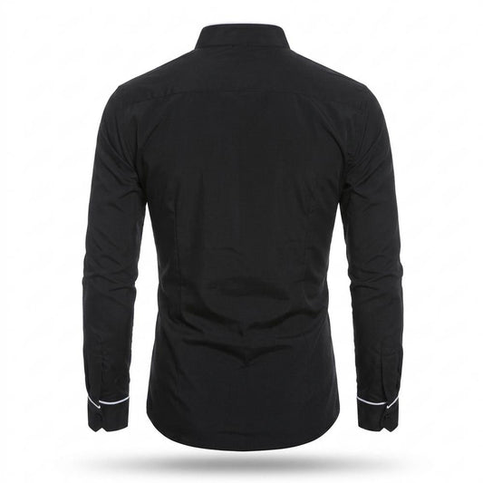 Gentleman Code - Eavis | Tailliert Gepaspelt Lederjacke Herren
