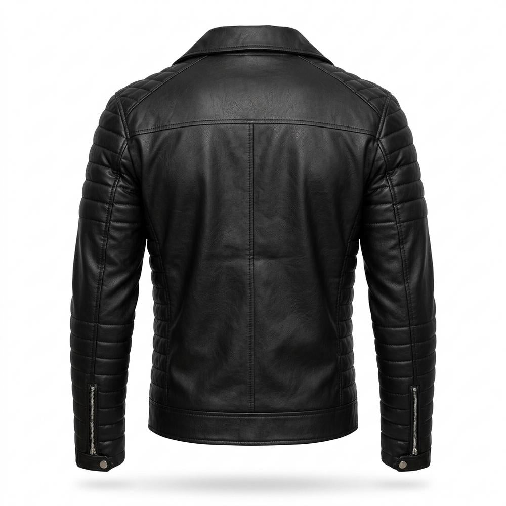 Gentleman Code - Zepik | Asymmetrisch Gesteppt Lederjacke Herren