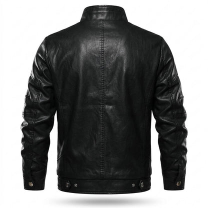 Gentleman Code - Lidon | Gesteppt Körperbetont Lederjacke Herren