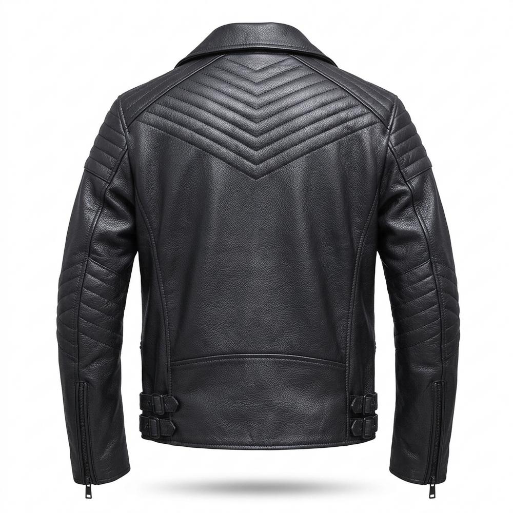 Gentleman Code - Lufav | Gesteppt Asymmetrisch Lederjacke Herren