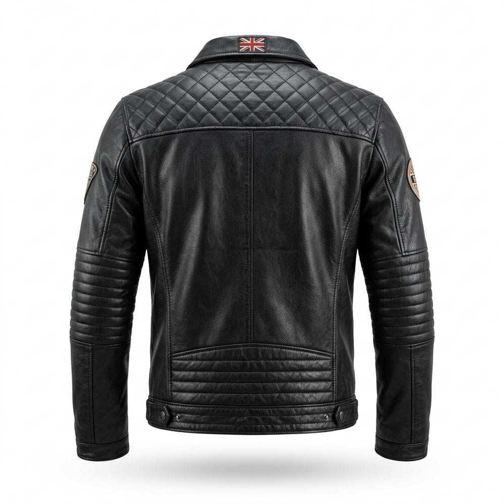 Gentleman Code - Mafil | Gesteppt Tailliert Lederjacke Herren