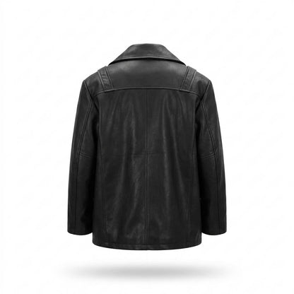 Gentleman Code - Kesad | Oversized Kontrastgesteppt Lederjacke Unisex