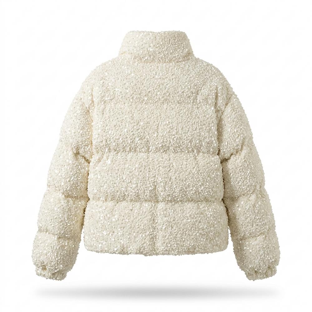Gentleman Code - Eihal | Paillettenbesetzt Wattiert Jacke Damen