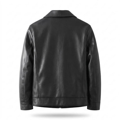 Gentleman Code - Lisuk | Glatte Gefütterte Lederjacke Herren