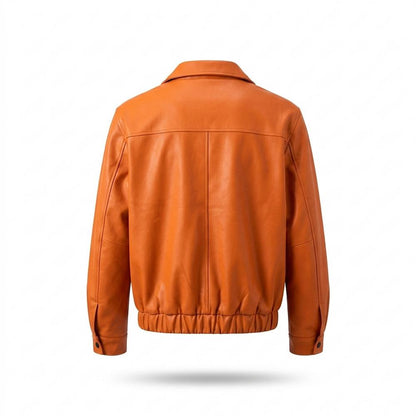 Gentleman Code - Rizan | Gefütterte Glatte Lederjacke Herren
