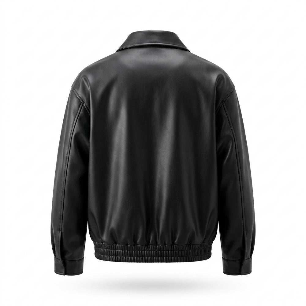Gentleman Code - Cafuk | Gefütterte Locker Geschnittene Lederjacke Unisex
