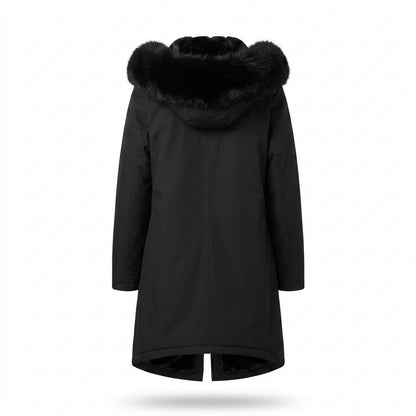 Gentleman Code - Lirov | Gefütterter Plüsch Mantel Damen