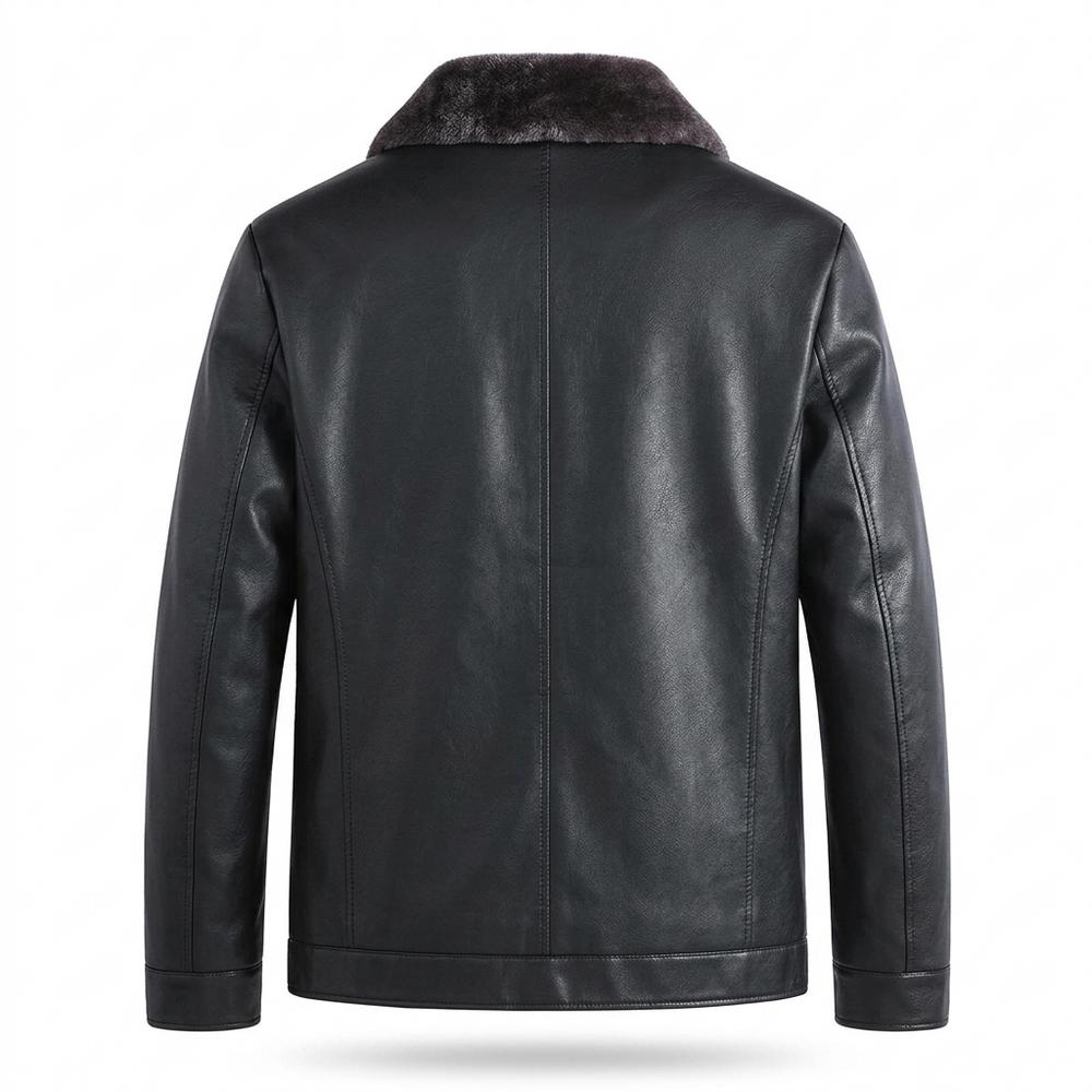 Gentleman Code - Lezor | Gefütterte Reißverschluss Lederjacke Herren