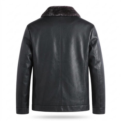 Gentleman Code - Lezor | Gefütterte Reißverschluss Lederjacke Herren