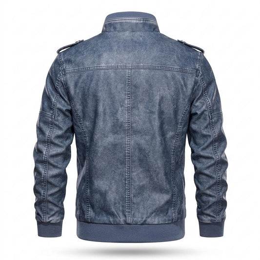 Gentleman Code - Nehas | Gewaschen Gefüttert Lederjacke Herren