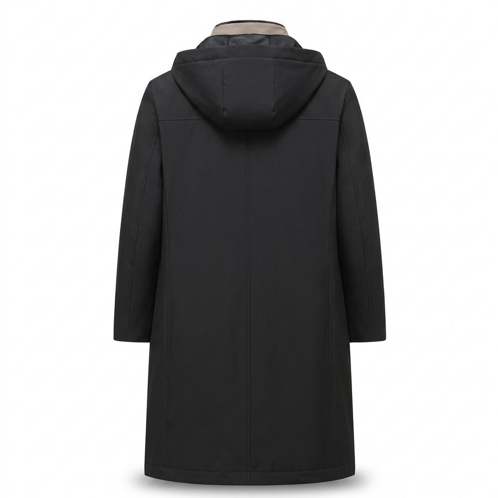 Gentleman Code - Yeted | Wattierter Langgeschnittener Mantel Herren