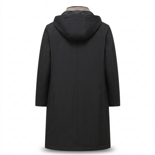 Gentleman Code - Yeted | Wattierter Langgeschnittener Mantel Herren