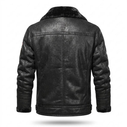 Gentleman Code - Sosir | Warm Gefüttert Lederjacke Herren
