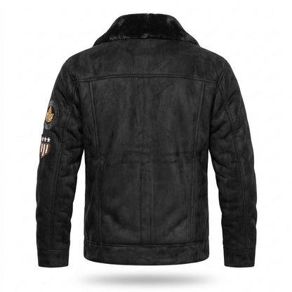 Gentleman Code - Movum | Gefüttert Geknöpft Wildleder-Jacke Herren