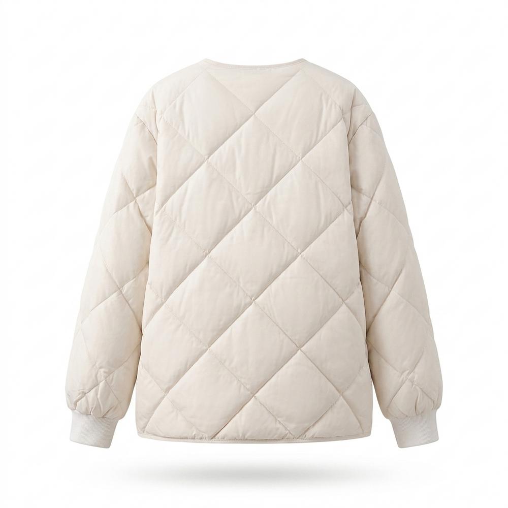 Gentleman Code - Zinam | Gesteppt Kragenlos Jacke Damen