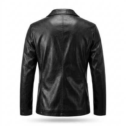 Gentleman Code - Vopat | Tailliert Einreihig Lederjacke Herren