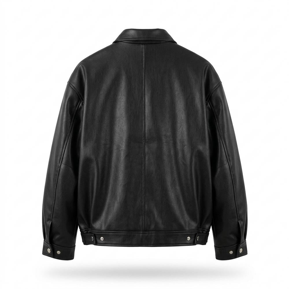 Gentleman Code - Lomir | Kastig Geknöpft Lederjacke Unisex