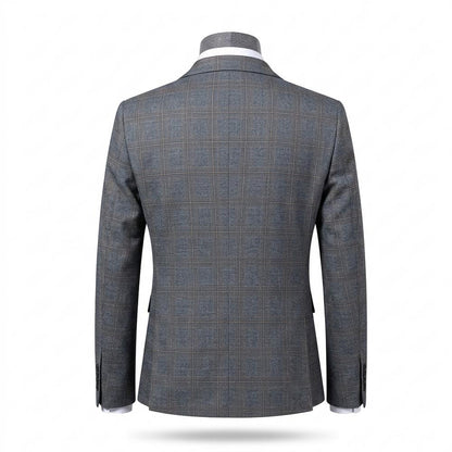 Gentleman Code - Camem | Kariert Tailliert Sakko Herren