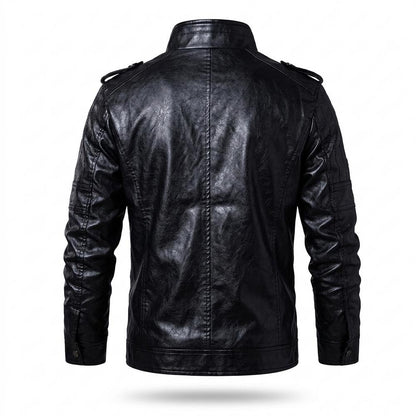 Gentleman Code - Tubol | Gefüttert Reißverschluss Lederjacke Herren