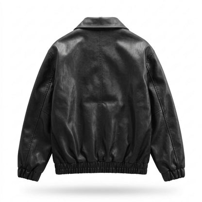 Gentleman Code - Dakod | Gefütterte Geknöpfte Lederjacke Herren