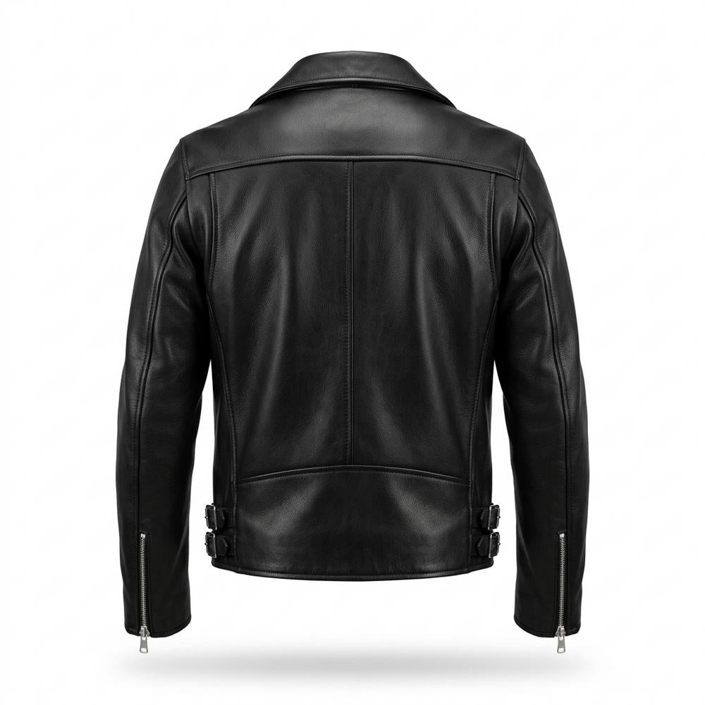 Gentleman Code - Lifok | Asymmetrisch Geknöpft Lederjacke Herren