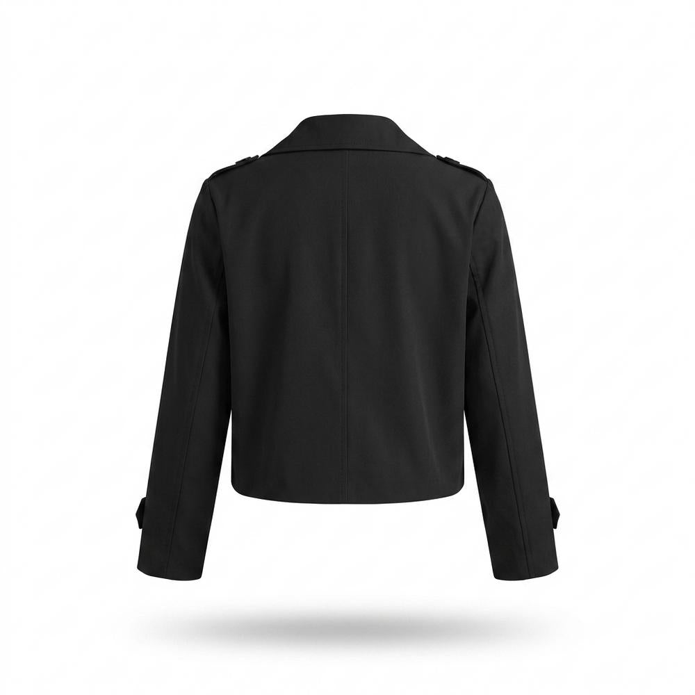 Gentleman Code - Remot | Doppelreihige Kurzgeschnittene Jacke Damen