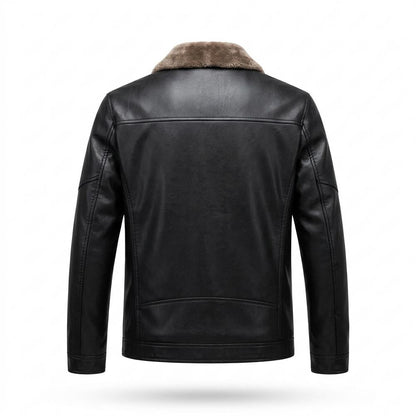 Gentleman Code - Kanol | Gefütterte Shearling Lederjacke Herren