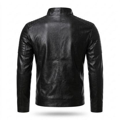 Gentleman Code - Liwat | Gesteppt Tailliert Lederjacke Herren