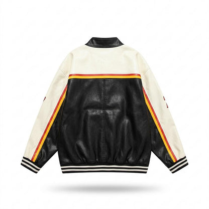 Gentleman Code - Rarus | Mehrfarbige Gefütterte Lederjacke Unisex