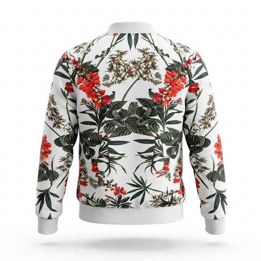 Gentleman Code - Yures | Geblümt Reißverschluss Jacke Damen
