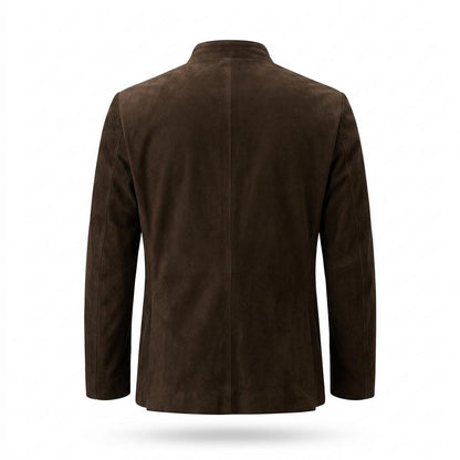 Gentleman Code - Tetom | Einreihig Aufgeraut Wildleder-Jacke Herren