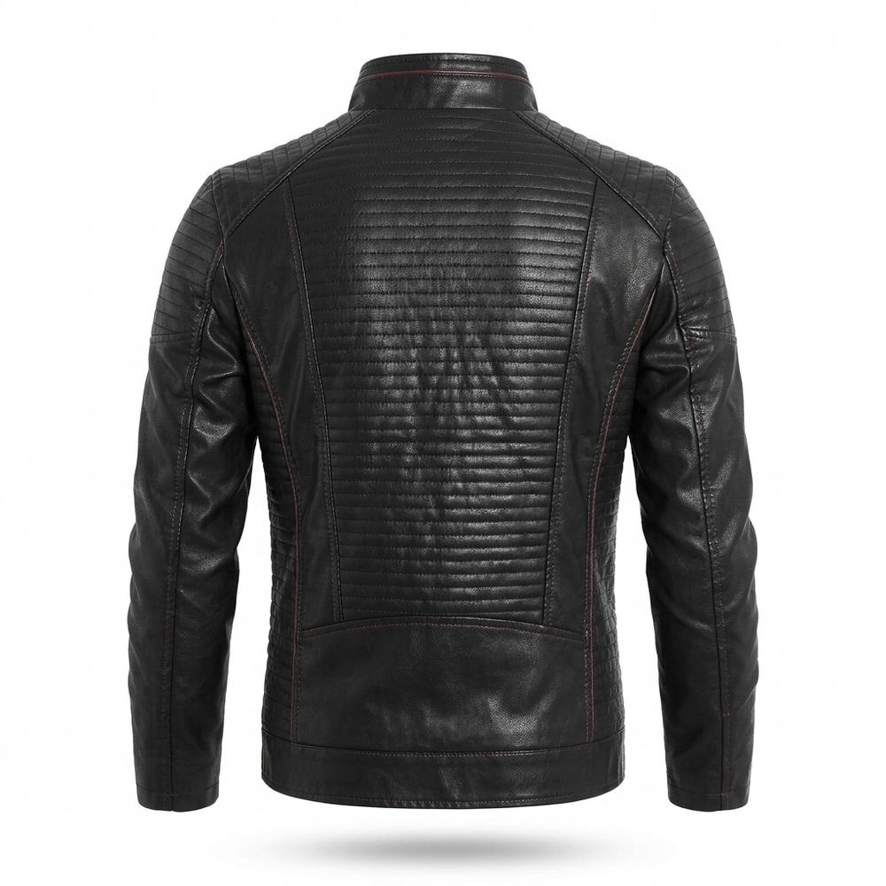 Gentleman Code - Mibud | Gesteppt Bestickt Lederjacke Herren