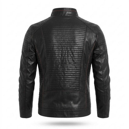 Gentleman Code - Mibud | Gesteppt Bestickt Lederjacke Herren