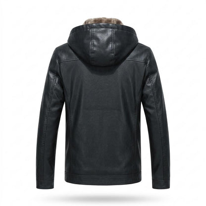 Gentleman Code - Ranan | Gefüttert Kapuzen Lederjacke Herren