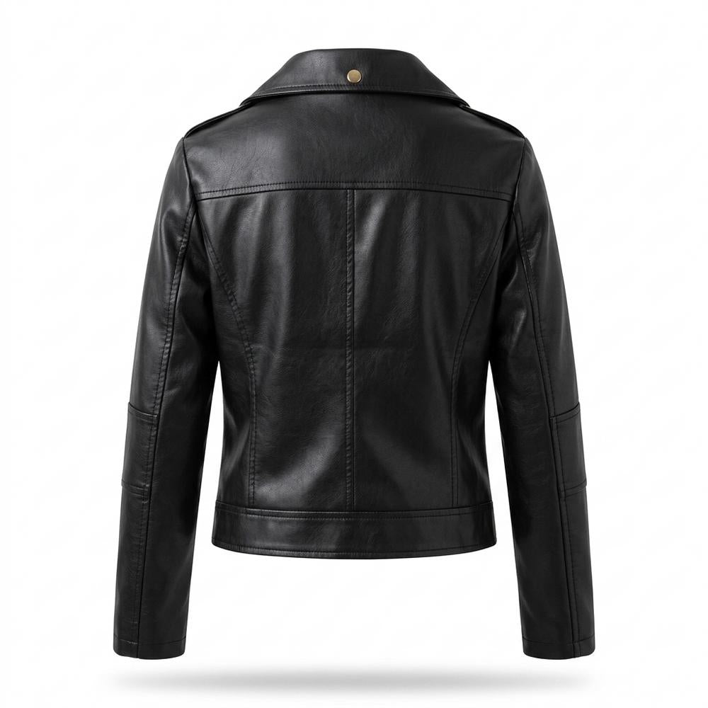 Gentleman Code - Ronik | Asymmetrisch Tailliert Lederjacke Damen